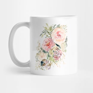 Botanical dainty watercolor floral bouquets Mug